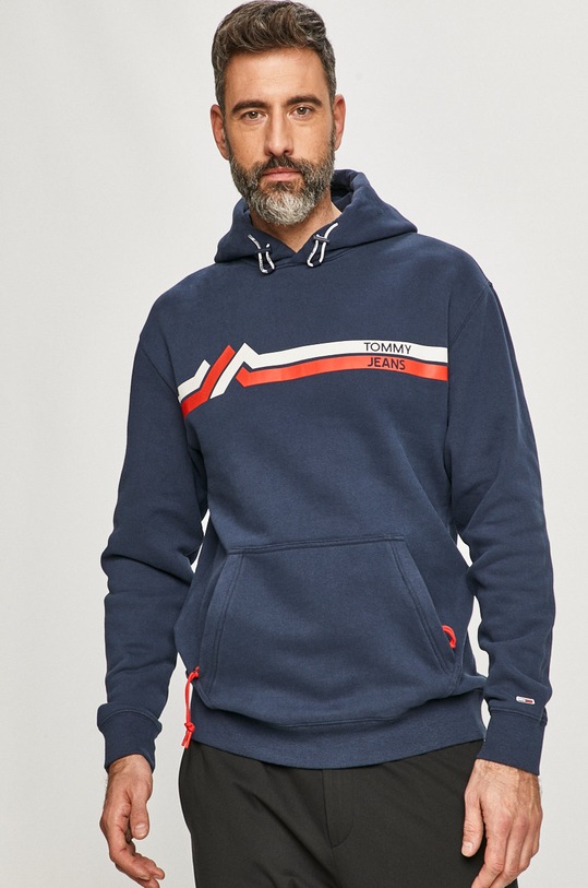 Tommy Jeans - Bluzka bawełniana DM0DM09505 granatowy DM0DM09505