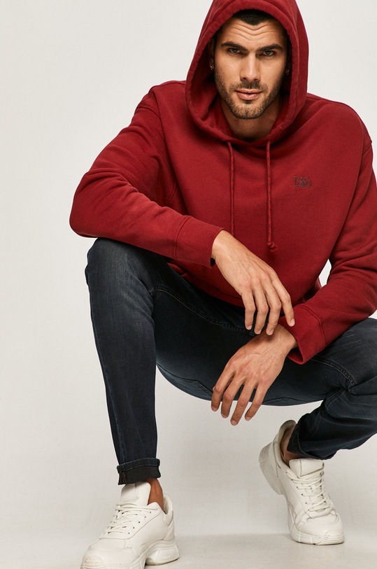 Levi's - Hanorac de bumbac uni rosu 34590.0002