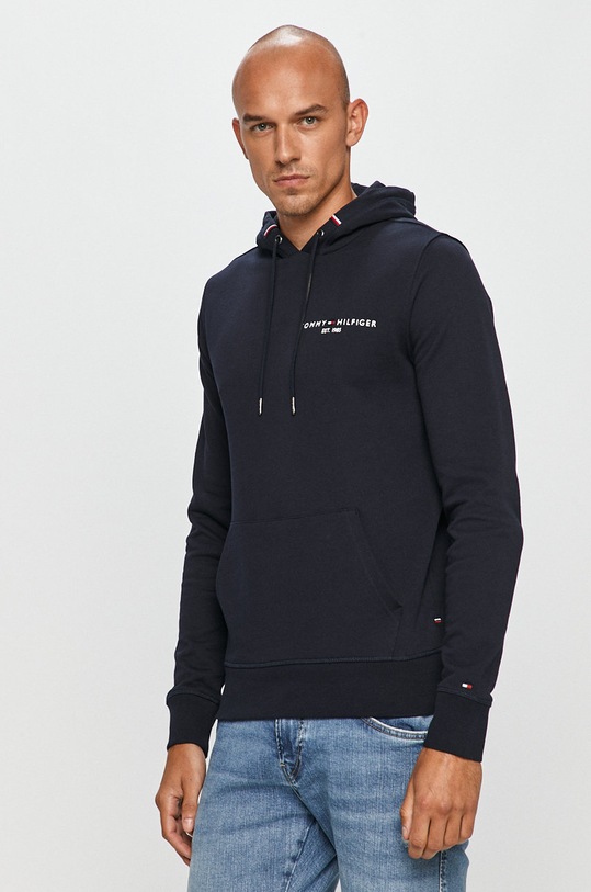 Tommy Hilfiger - Bluza imprimeu bleumarin MW0MW15839