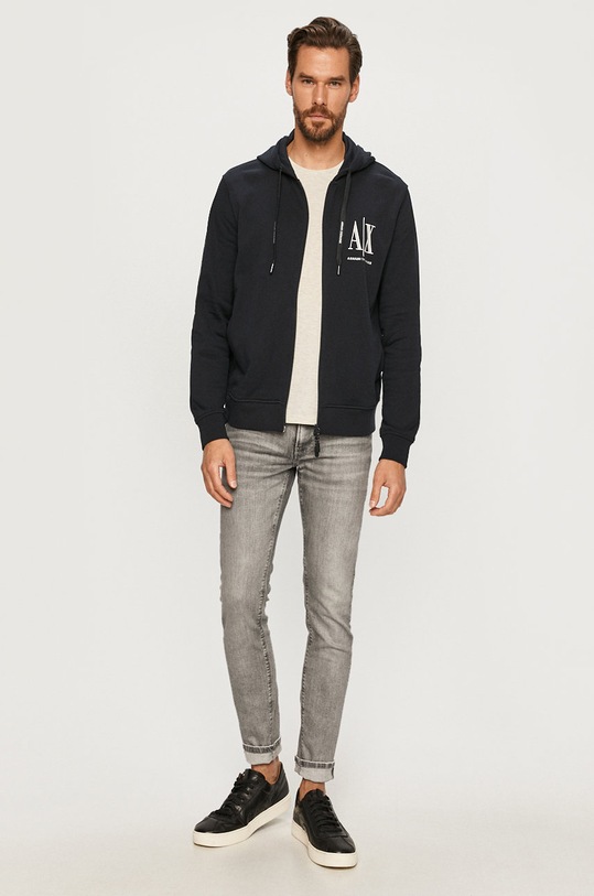 Armani Exchange bluza bawełniana 8NZMPP.ZJ1ZZ granatowy AA00