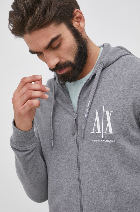 Pamučna dukserica Armani Exchange siva 8NZMPP.ZJ1ZZ