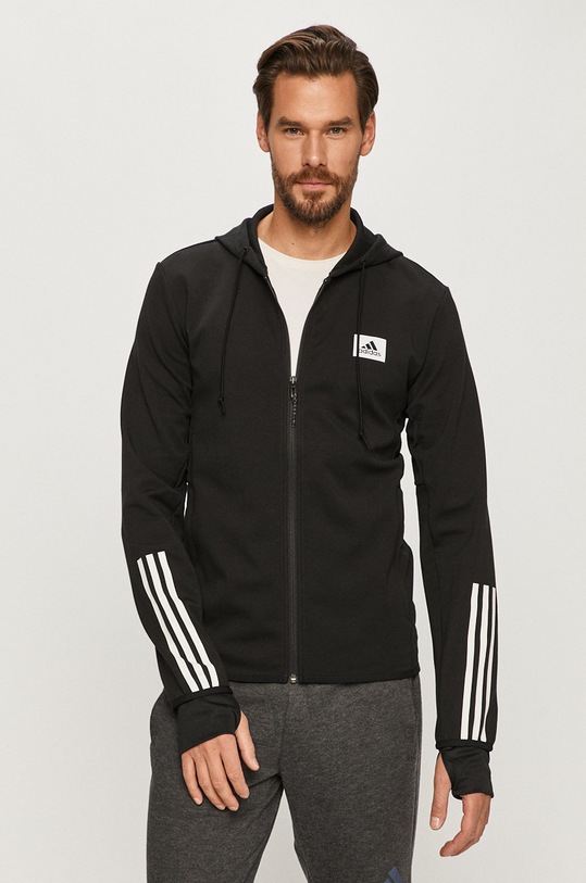 adidas - Bluza GD5279 z kapturem czarny GD5279