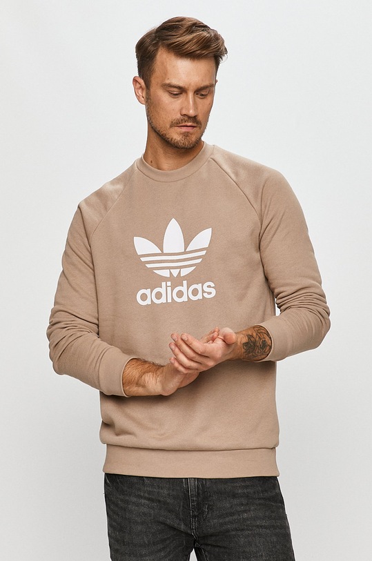 adidas Originals - Hanorac de bumbac GD9927 print maro GD9927