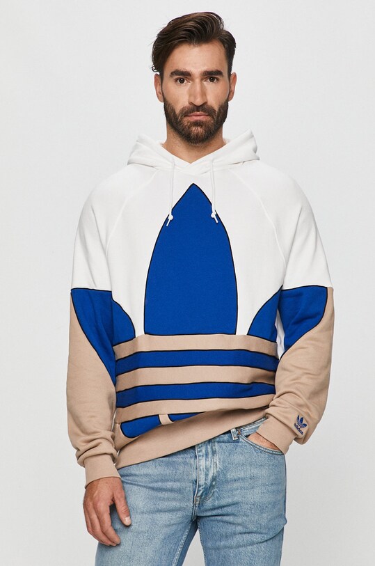 adidas Originals - Mikina GE6225 s kapucí bílá GE6225
