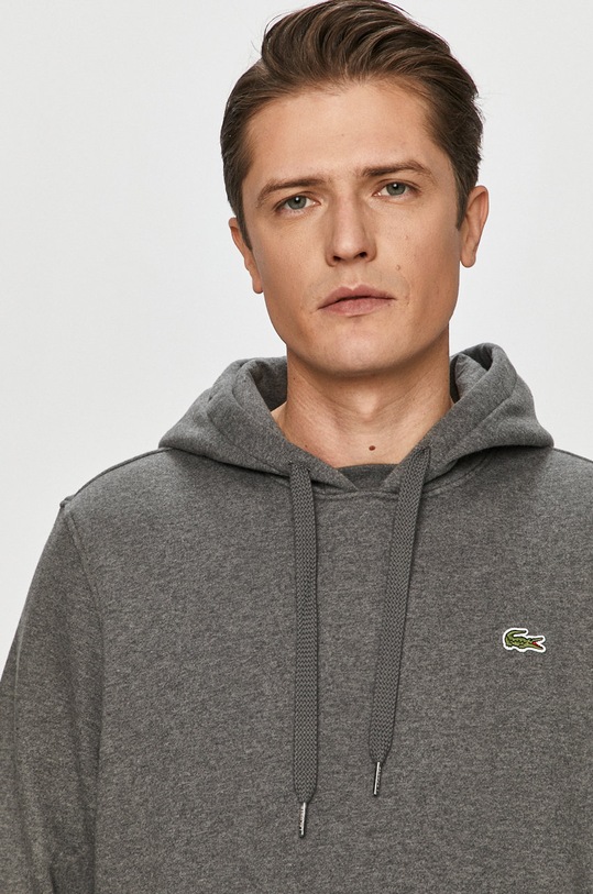 Lacoste sweatshirt plain gray SH1527