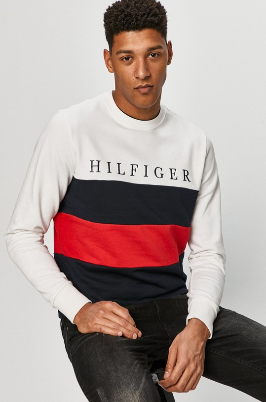 Tommy Hilfiger - Bluza aplikacja biały MW0MW14448
