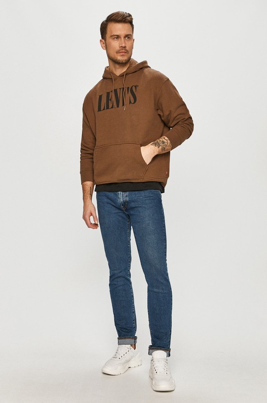 Levi's - Bavlnená mikina 38479.0012 hnedá AW20