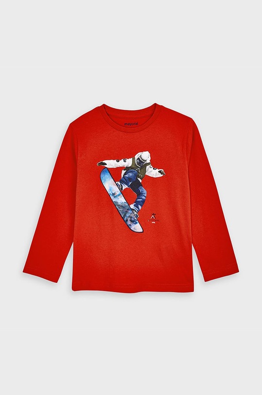 Mayoral - Longsleeve copii 92-134 cm print rosu 4039.5B.MINI
