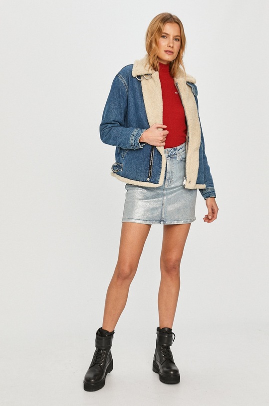 Tommy Jeans - Longsleeve DW0DW09105 burgundia AW20