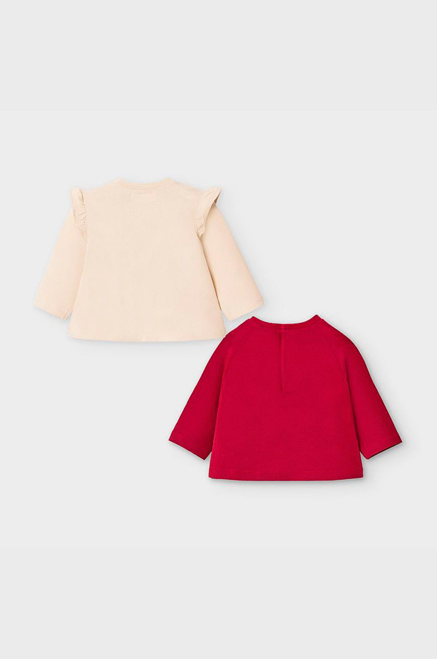 Mayoral Newborn - Longsleeve copii 60-86 cm (2-pack) 2033.2X.NEWBORN burgundia AW20