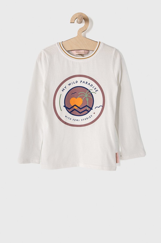 Femi Stories Longsleeve dziecięcy z elastanem biały RICO.ECR