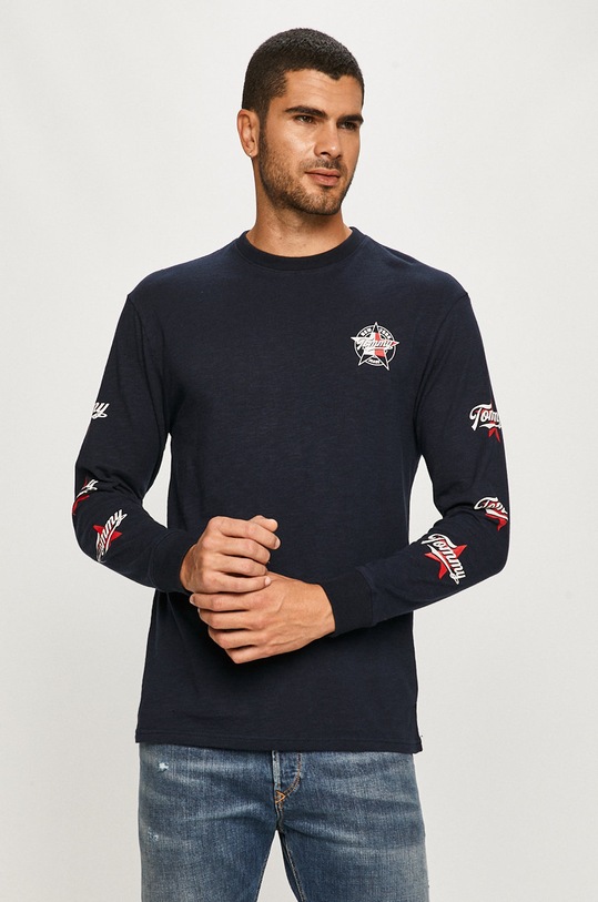 Oblečenie Tommy Jeans - Tričko s dlhým rukávom DM0DM08356 tmavomodrá