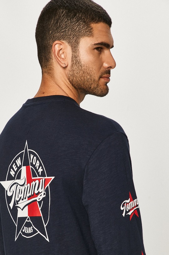 Tommy Jeans - Tričko s dlhým rukávom DM0DM08356 tmavomodrá