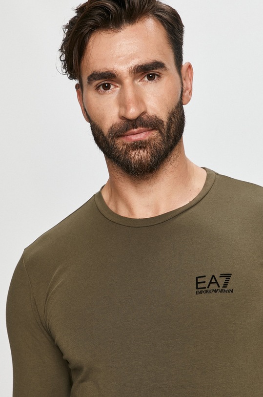 Tričko s dlouhým rukávem EA7 Emporio Armani zelená 8NPT55.PJM5Z