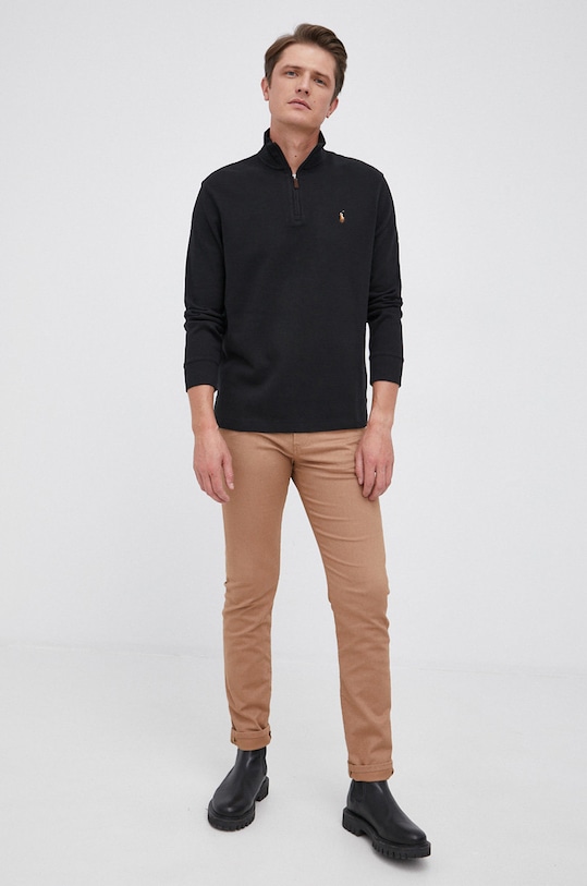 Polo Ralph Lauren Pulover de bumbac 710671929001 negru AW21