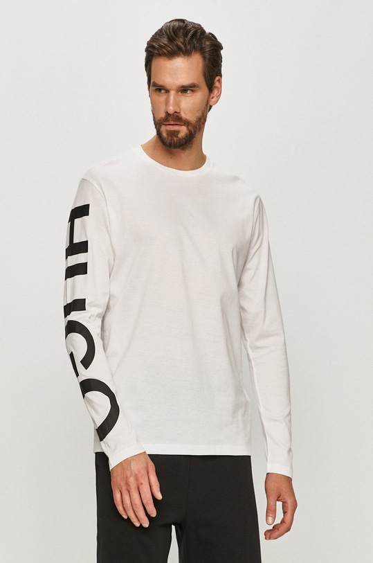 HUGO - Longsleeve 50458238 nadruk biały 50458238