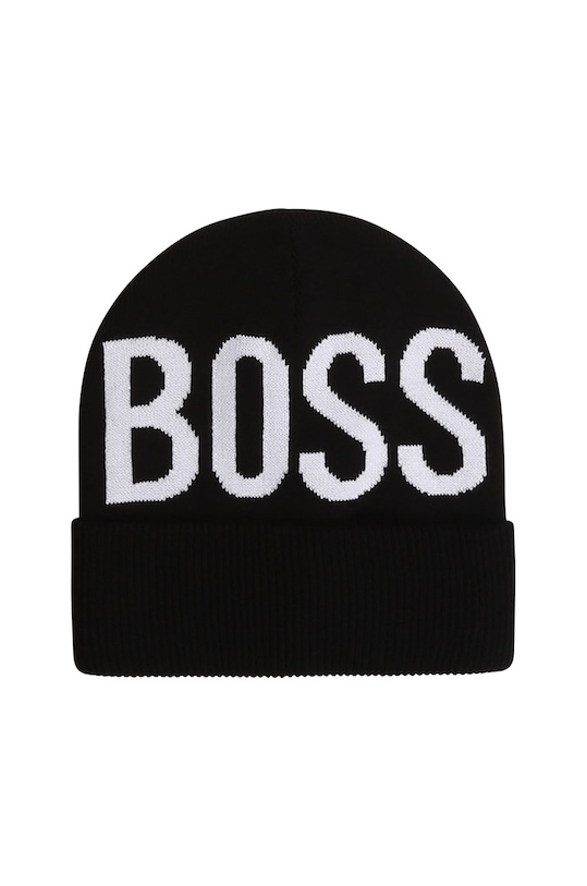 Boss - Caciula copii print negru J21220