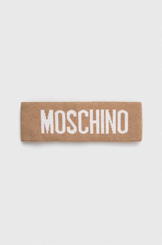 Μάλλινη κορδέλα Moschino καφέ M2355.65235