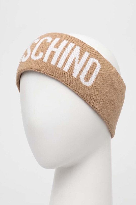Μάλλινη κορδέλα Moschino M2355.65235 καφέ AW24