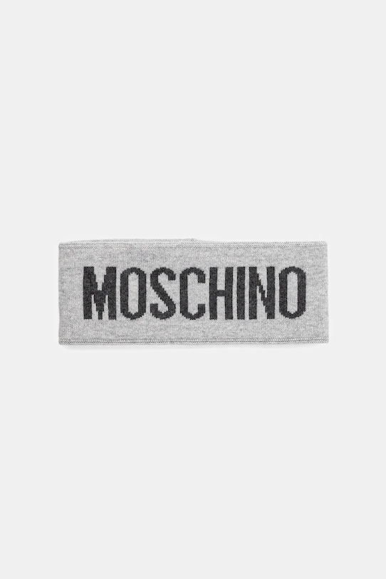 Moschino opaska wełniana z domieszką wełny szary M2355.65235