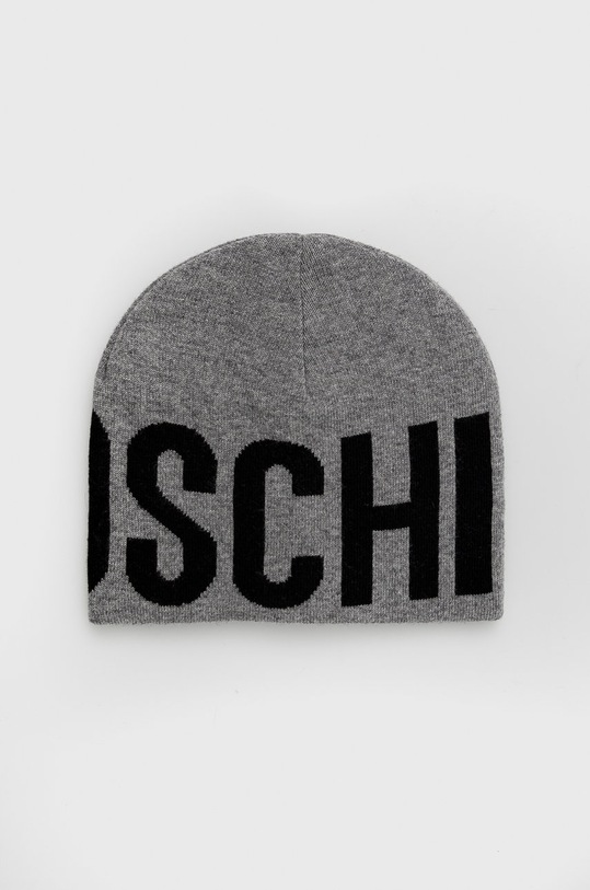 Čepice Moschino vlna šedá M2353.65236