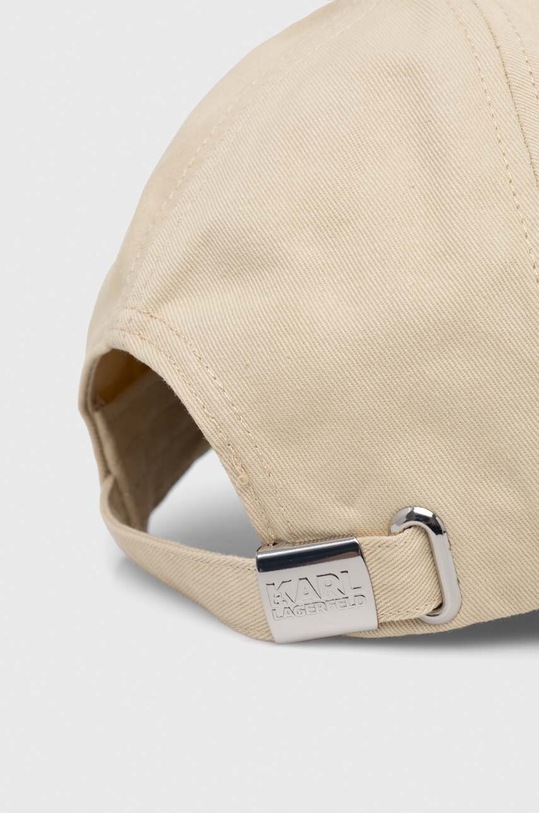 Akcesoria Karl Lagerfeld czapka z daszkiem bawełniana 205W3405 beżowy