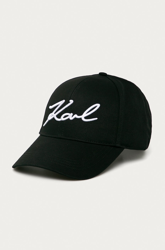 Karl Lagerfeld - Șapcă bumbac negru 205W3405