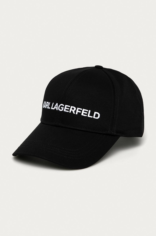 Karl Lagerfeld - Șapcă bumbac negru 205W3413
