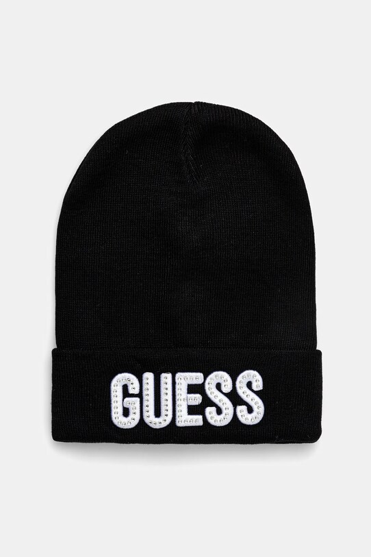 Guess Jeans - Detská čiapka stredne hrubá čierna J0BZ12.Z2Q00