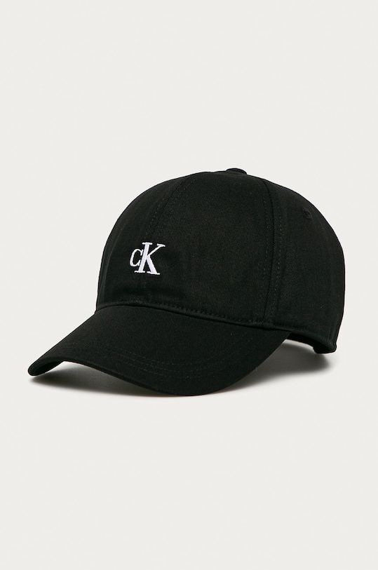 Calvin Klein Jeans - Čiapka bavlna čierna IU0IU00150