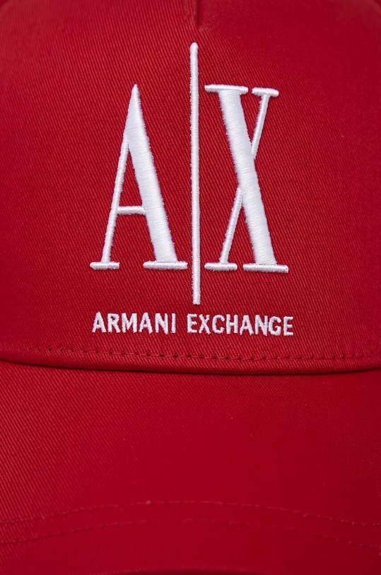 Armani Exchange czapka z daszkiem bawełniana 954047.CC811 czerwony AA00