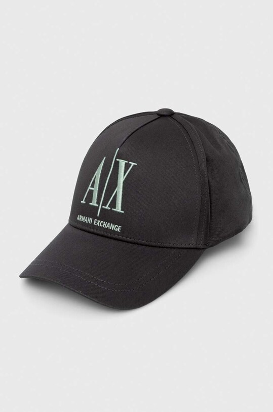 Bavlněná baseballová čepice Armani Exchange bavlna zelená 954047.CC811