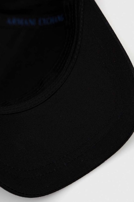 Bavlněná baseballová čepice Armani Exchange černá 954047.CC811