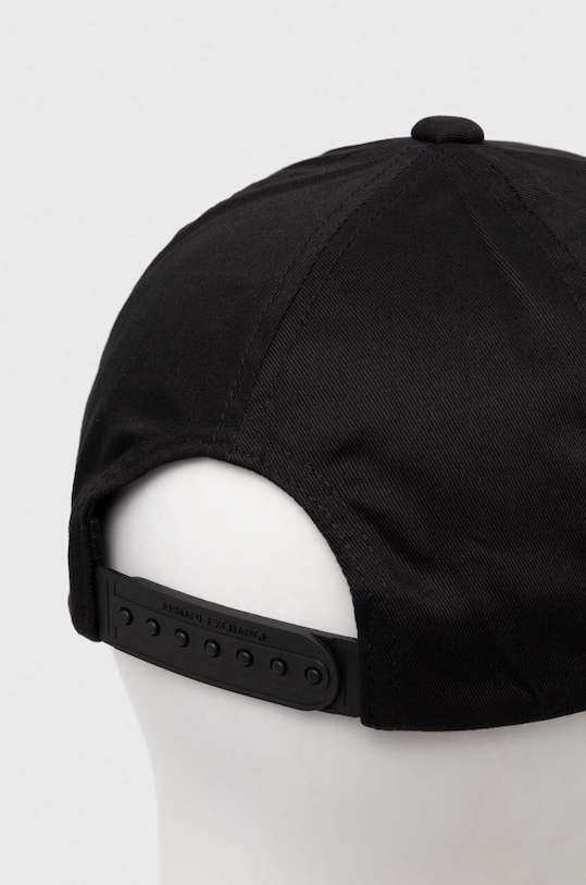 Akcesoria Armani Exchange czapka z daszkiem bawełniana 954047.CC811 czarny