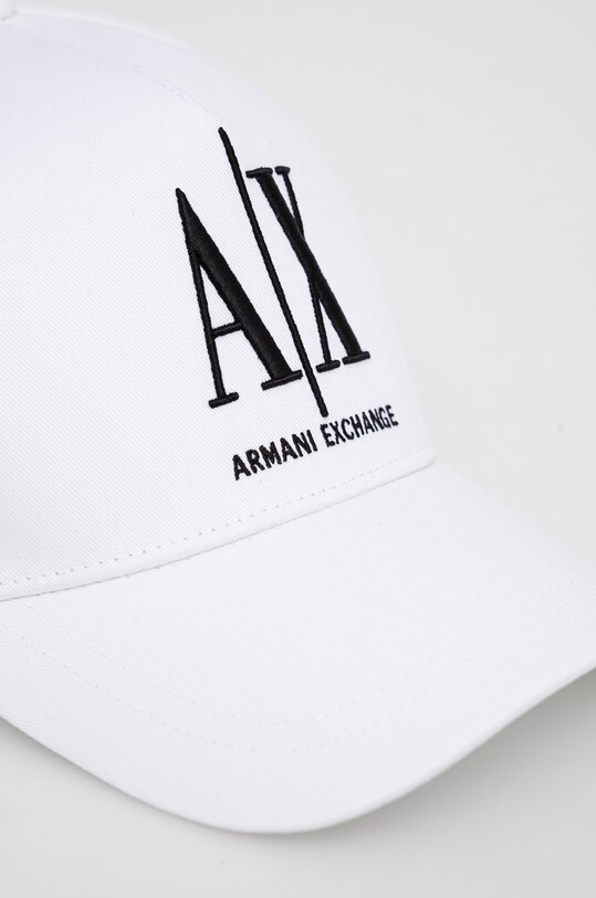 Бавовняна бейсболка Armani Exchange 954047.CC811 білий AA00