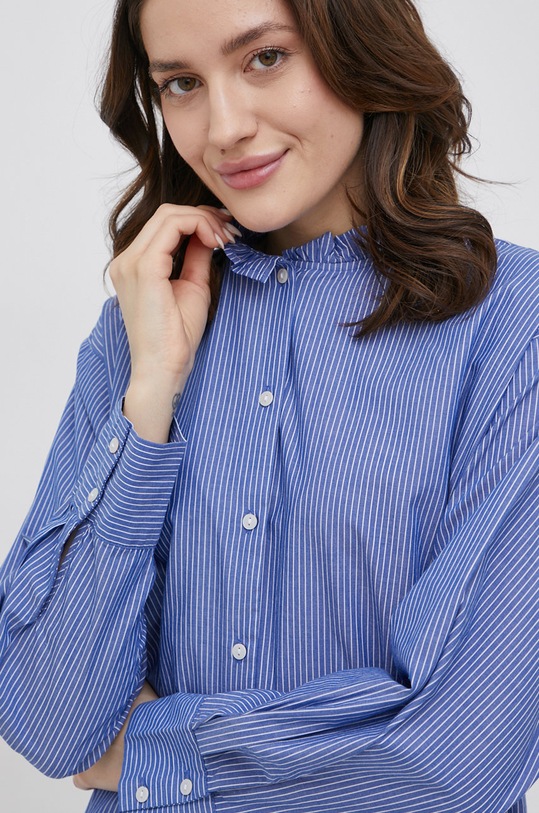 JDY Koszula bawełniana 15213326 niebieski