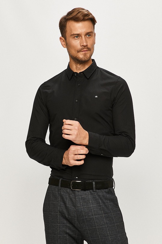 Calvin Klein - Риза вталена черен K10K105984