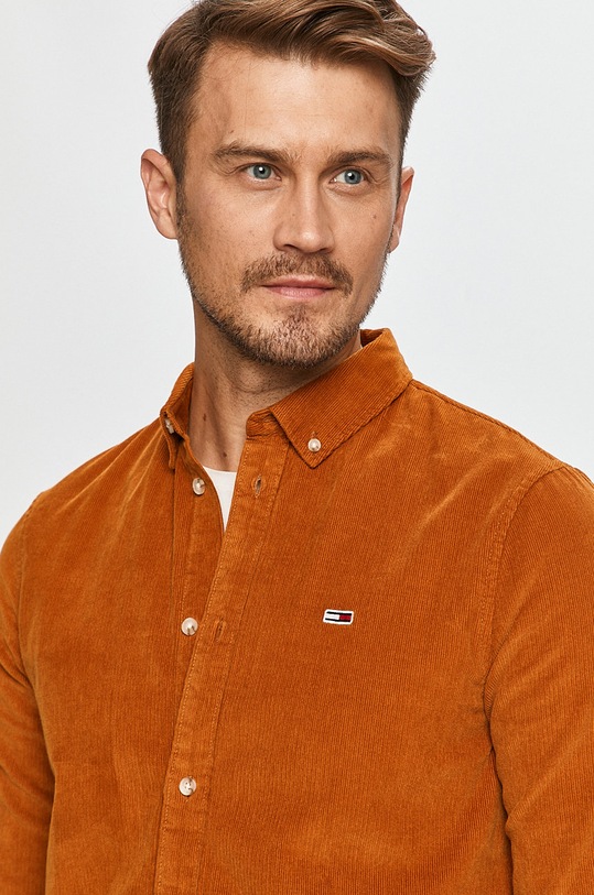 Tommy Jeans - Camasa din bumbac DM0DM09503 galben
