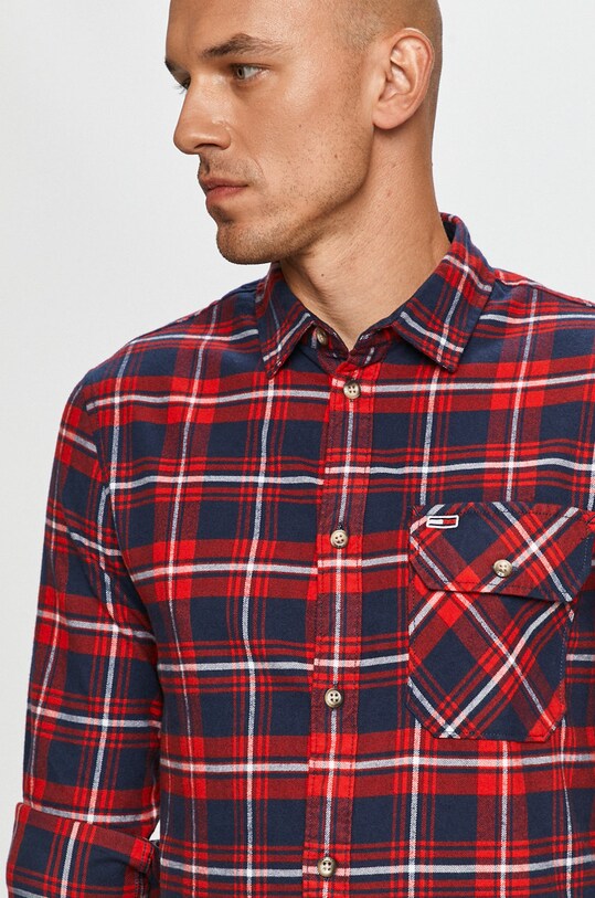 Tommy Jeans - Bavlnená košeľa DM0DM08768 tmavomodrá