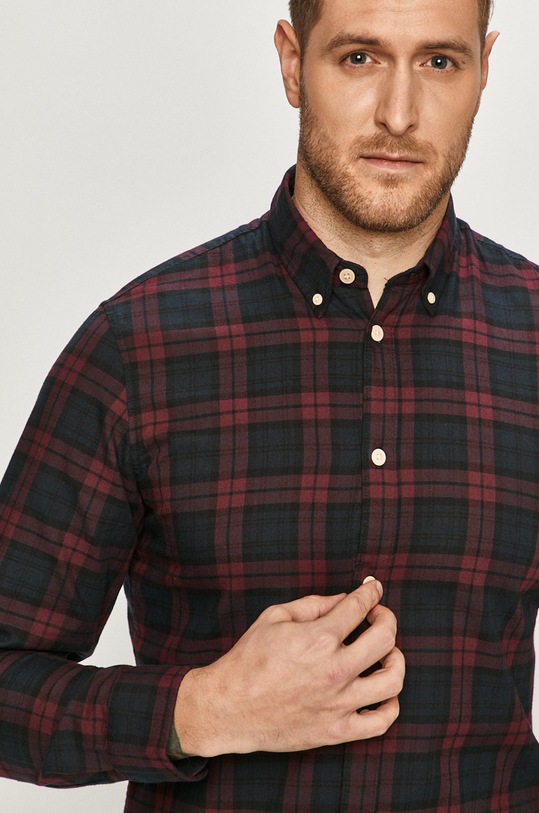 Selected Homme - Koszula bawełniana 16076544 bordowy