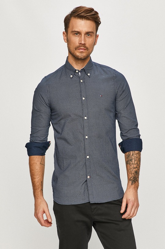 Tommy Hilfiger - Camasa lung bleumarin MW0MW15046