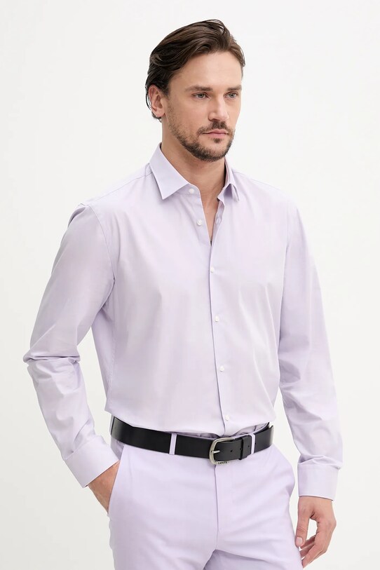 Рубашка HUGO casual фиолетовой 50289499