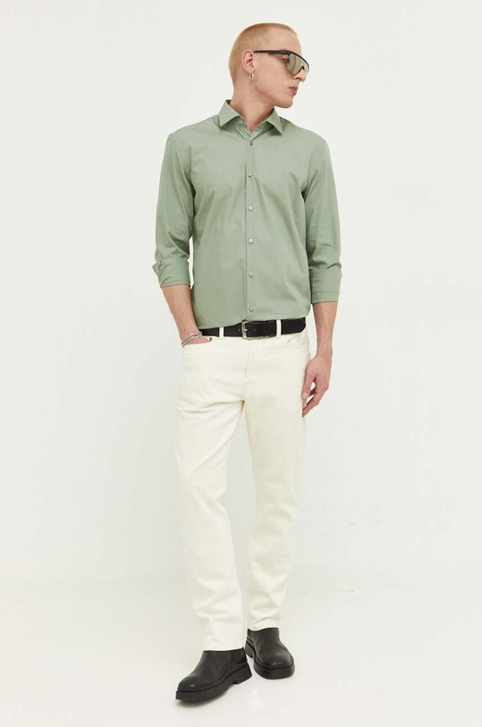 Ρούχα Πουκάμισο HUGO Kenno 50289499 πράσινο