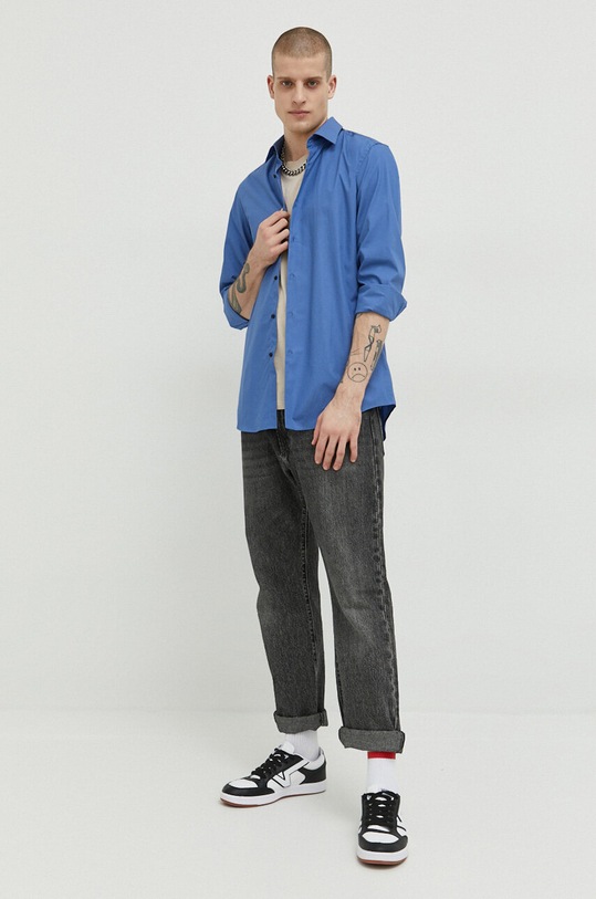 HUGO koszula 50289499 fioletowy AA00