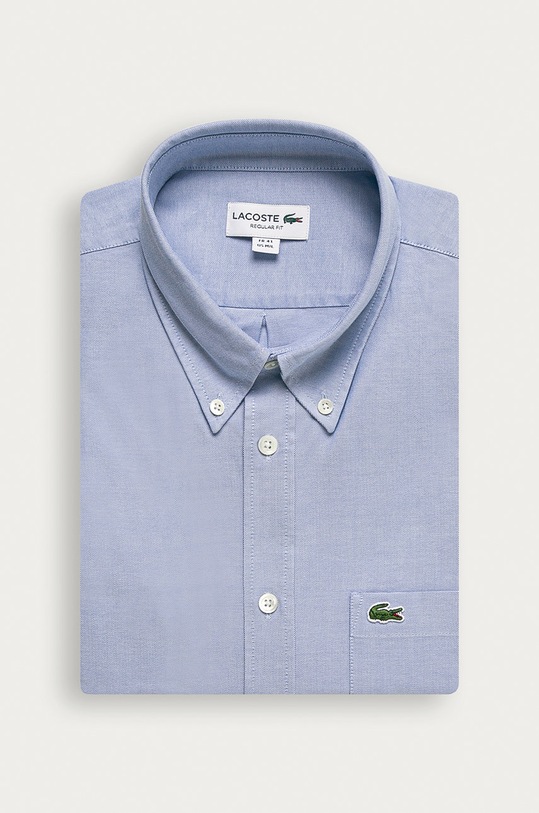 Lacoste - Bavlněná košile hladký modrá CH2979