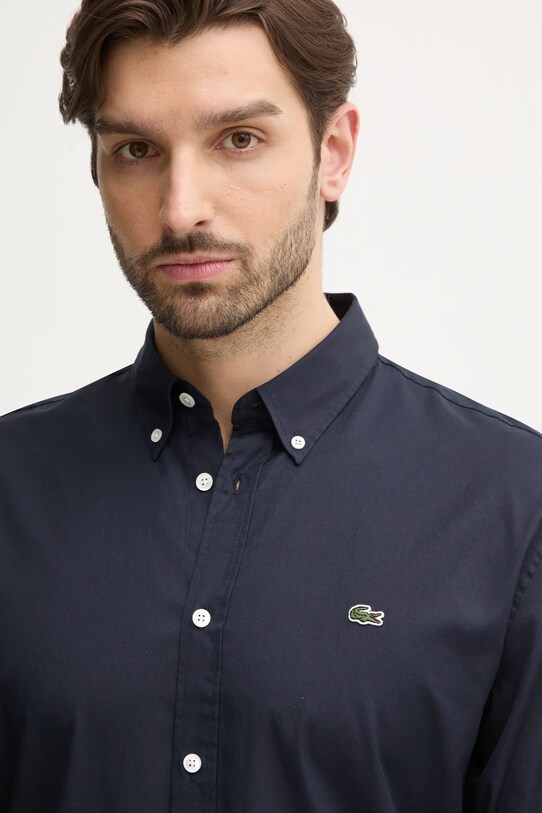 Lacoste camasa din bumbac CH2933 bleumarin