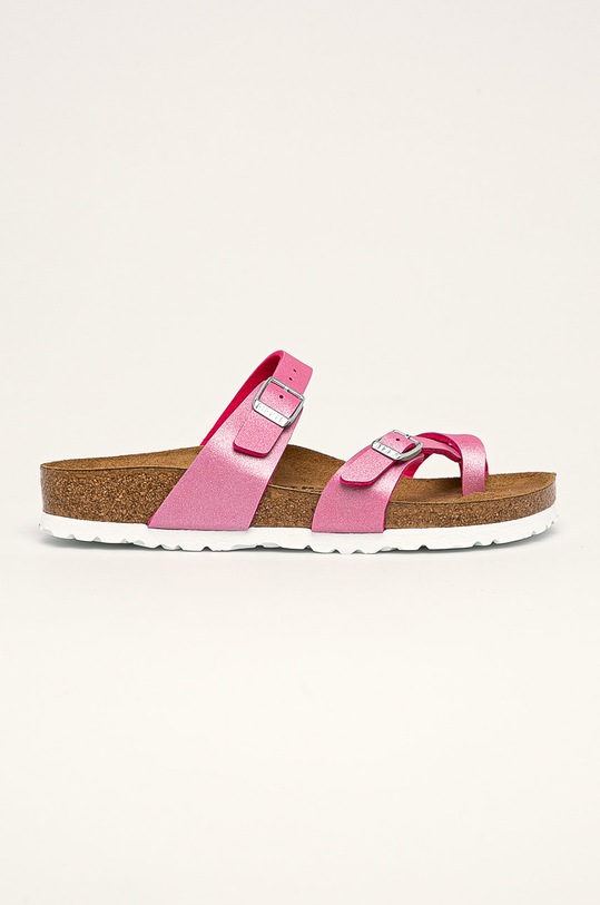 Birkenstock - Papuci Mayari imitatie de piele roz 1017961