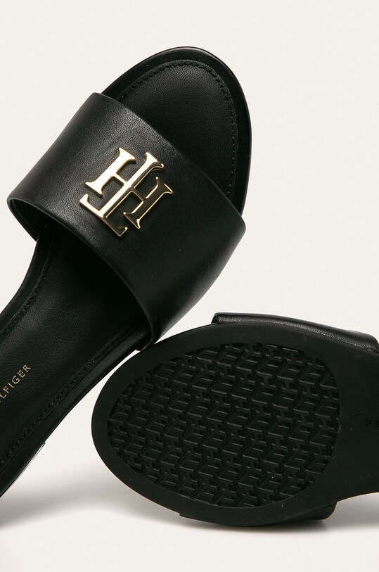 Tommy Hilfiger - Slapi de piele negru FW0FW05020BDS