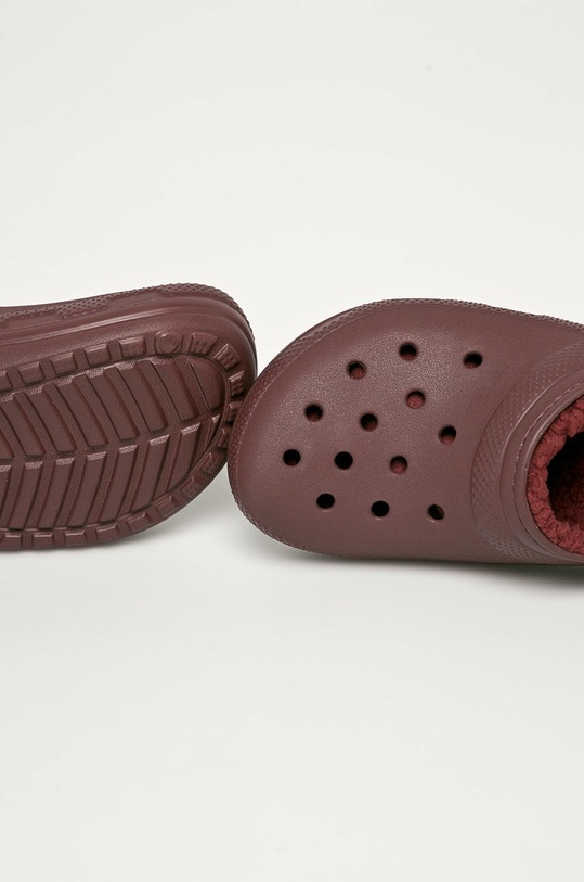 Crocs - Šľapky Classic Lined Clog burgundské CROCS.CLASSIC.203591