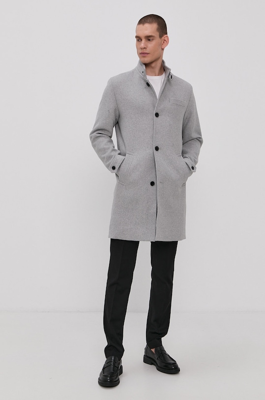 Premium by Jack&Jones - Płaszcz bez kaptura szary 12177644